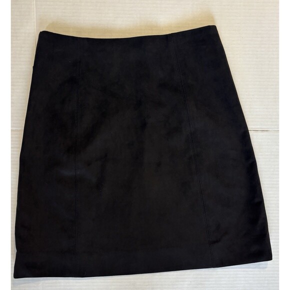 Aritzia Babaton Skirt Black 6 Small Women's Vegan Suede Hopper Skirt Mini - Picture 1 of 8